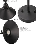 Black Industrial Wall Sconce With 8.1 Inch Metal Shade Vintage Retro Vibe 1 Light Wall Lamp 180 Degree Adjustable Direction E26 Base