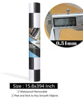 Self Adhesive Checkered Black And White Vinyl Floor Covering Roll 15.8 By 394 Inch with thickness measurement