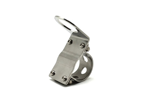 1.25 Inch Motorcycle Handlebar Mounting Bracket For 31.75mm Tubular Bars, Silver Finish, Rubber Adaptor Included, Fits 28.5mm USB Charger Mounts
