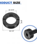 Double Split Shaft Collar For 1-5/16 Inch Shaft, Two Piece Clamping Collar, 2-1/8 Inch Outer Diameter, 9/16 Inch Width, Black Oxide Steel Lock Collar Clamp, Set Screw Style, Heavy Duty And Corrosion Resistant on shaft