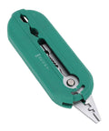 Mavaol Compact Wire Stripper Tool For Electrical Projects Precise Stripping For 8 10 12 14 16 Awg Cables, green handheld design.