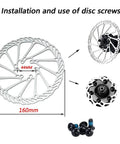Mechanical Disc Brake Kit With Front And Rear Calipers And 160mm Rotors For Mountain Bikes, Road Bikes, And Folding Bikes installation