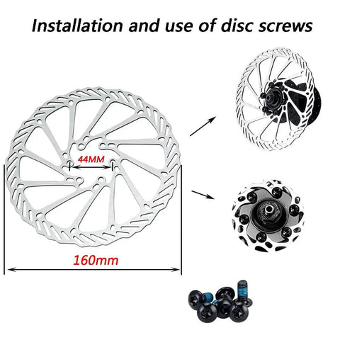 Mechanical Disc Brake Kit With Front And Rear Calipers And 160mm Rotors For Mountain Bikes, Road Bikes, And Folding Bikes installation