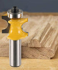 Five Pack One Half Inch Shank Bullnose Router Bit Set With Carbide Tipped Half Round Edge Bits showing radius bead on wood