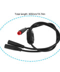 Two Pack 2 Pin Bike Extension Cable M6 Male To Female Splitter 40cm Waterproof Wire For Electric Bike Sensor 26AWG Durable Lead