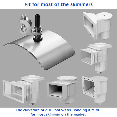 No-Fuss BWB680AG Pool Bonding Kit For Skimmers In Above Ground Pools shown with skimmer fittings, NEC 680.26 compliant