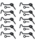 2 Inch Heavy Duty Iron Hook And Eye Latch Set In Black For Barn Doors Sliding Doors Windows Cabins Sheds And Interior Doors Easy One Step Installation With Screws 10 Pieces Durable Construction For Reliable Security On Lightweight To Heavy Doors
