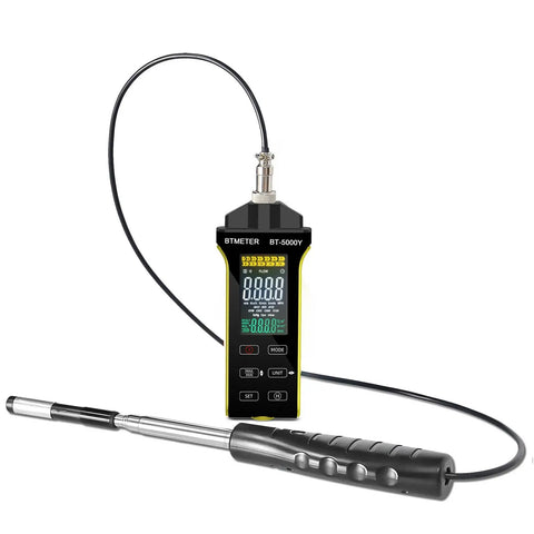 3 In 1 High Precision Digital Hot Wire Anemometer For Air Velocity And Air Flow With CFM CMM Readouts, 0.2 To 67 MPH Range, Temperature 32 To 113 F, Pro Grade Speed And Volume Diagnostics. handheld probe and display