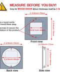 Diagram showing measurements for 4 Pack Two And Three Quarters Inch Square Recessed Sliding Closet Door Finger Pulls In Black Stainless Steel Flush Handles For Pocket Doors Bypass Barn Doors And Bi Fold Closets With Hidden Screws For Wood Doors.