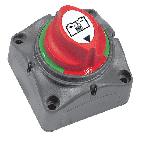 Kickass Heavy Duty Marine Battery Switch Selector With 1 2 Both Off Positions For Dual Bank Boat Rv Rig Featuring Badass 1000 Amp Cranking 48 Volt Power Gray Red Panel close-up view of switch