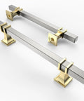 10 Pack 5 Inch Brushed Satin Nickel And Gold Cabinet Handles Set For Kitchen Cabinets And Cupboards, Durable Cabinet Pulls Hardware
