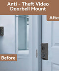 Anti Theft Video Doorbell Mount For E340 Camera No Drill Adjustable Mounting Bracket Holder shown on door