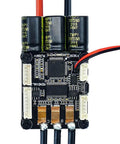 Electric Skateboard Speed Controller FSESC67 70A with aluminum anodized heat sink and wiring connectors visible