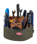 Canvas Organizer Parachute Bag With 19 Pockets For Nails Screws And Bolts Brown Heavy Duty Tool Pouch For 5 Gallon Buckets