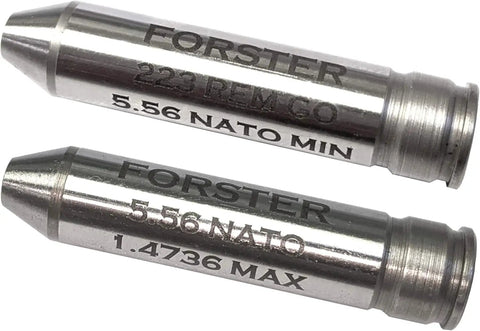5.56 NATO Headspace Go No-Go Gauge Set MIN and MAX Chamber Length Testers for Rifles Precise 5.56 Chambering Verification Durable Mil-Spec Instrument for Reloaders and Gunsmiths