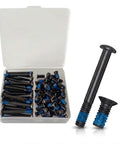 80 Piece PC Fan Screw Kit with black carbon steel screws and blue nylon patch, includes 30mm long and 10mm short UNC 6-32 screws.