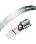 Make-A-Clamp Stainless Steel Hose Clamp System Kit With 25 Adjustable Fasteners, showing slotted hex-head and worm gear