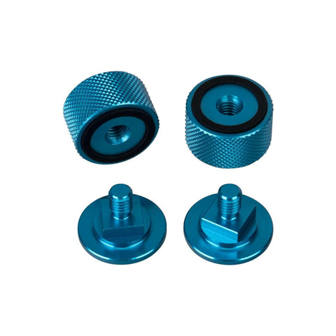 Sky Blue Welding Hood Pipeliner Helmet Fasteners Replacement Headgear Screws With Aluminum Anodized Build And Silicone Washer No Slip Grip 1 Pair