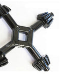 No Sweat Four Way Drill Press Chuck Key With One Quarter To Half Inch Universal Fit, black durable plastic design.