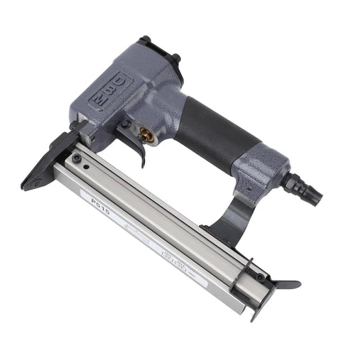 Husky 18 Gauge Pneumatic Brad Nailer With Clear Viewing Window And Lightning Fast Jam Release Slick Aluminum Air Nail Tool.