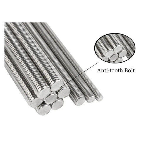 Top Shelf 304 Stainless Steel Left Hand Threaded Rod Fully Threaded Bar Stud M4 Through M24 250Mm Length Heavy Duty Corrosion Resistant Workshop Hardware Built Tough