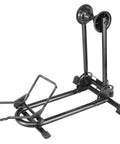 No Fuss Bike Floor Parking Rack Stand For Mountain Road And Fat Bikes Up To Five Inch Tires, black metal design