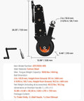 Heavy Duty Trailer Dolly With 1000 Lb Tongue Weight Support Swappable 2 And Two Fifteenths Inch Hitch Balls Pneumatic Tires side angle view.