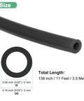 Silicone Tubing 3/32 Inch ID By 5/32 Inch OD High Temp Water And Air Hose, 11 Feet, close-up view showing dimensions and length