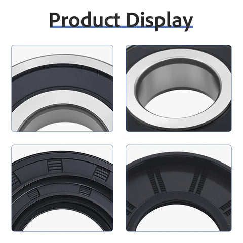 Top Shelf Front Load Washer Tub Bearing And Seal Repair Kit Fits Lg Kenmore Units shown in detailed product display images.