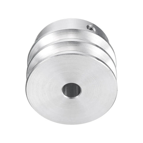 Aluminum V Type Pulley With 8mm Bore and 40mm Diameter, Double Groove Wheel for Motor Shafts and Drilling Machines, Bottom View