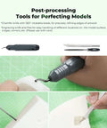 Creality 3D printer tool kit, 74-piece post-processing set with rotary tool and blades for model finishing.