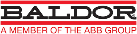 Baldor logo, a member of the ABB Group, related to general purpose 3-phase AC motor single unit, 10 HP, 1770 RPM, TEFC 215T.