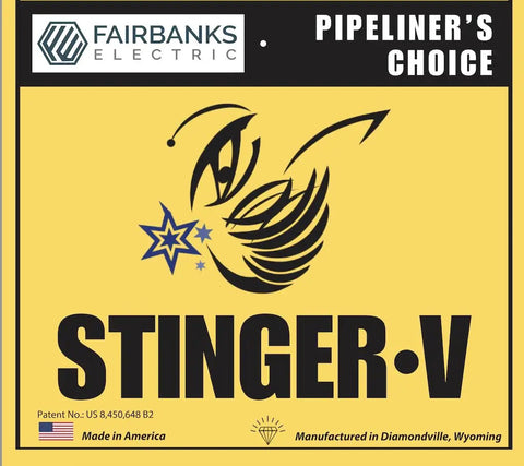Insulated Welding Stinger Electrode Holder For Stick Welding 350 Amp Rating packaging with Fairbanks Electric logo