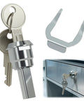 Stainless Steel Tool Box Lock Replacement Set With 180 Degree Rotation Universal Drawer Lock Kit With Keys Cylinder And Fastening Tabs