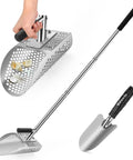Long Handle Sand Scoop With Shovel For Metal Detecting At The Beach Heavy Duty Stainless Steel Tool with Shells