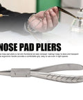 Stainless Steel Nose Pad Pliers For Eyeglasses, Ergonomic Handle, Pro Grade Eyewear Repair Tool To Adjust Screws And Replace Nose Pads