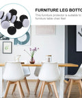 40 Pieces Nail On Non Slip Furniture Glide Pads With Nylon And Metal Construction Round Floor Protectors for furniture