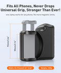 Pro Grade DSLR Style Phone Grip With Bluetooth Remote For iPhone And Android Phones, black adjustable handheld grip