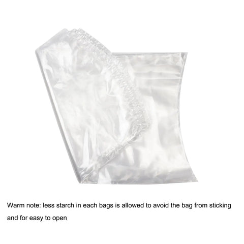 13x18 Inch Poultry Shrink Bags 50 Pack With Zip Ties And Air Straw, clear bag with anti-caking powder