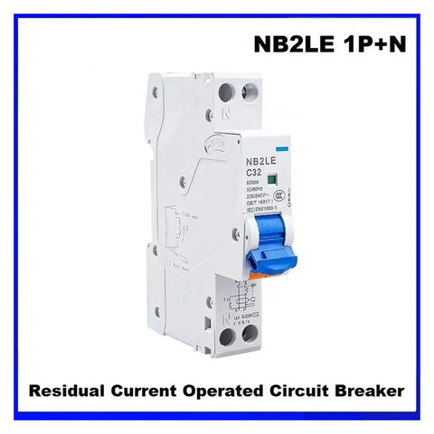 Big Time 1P And N Residual Current Circuit Breaker With Real Time Leakage Scan and Air Handler Line Guard installed vertically.