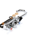 Stainless Steel Splash Mount Faucet K-59-X Three And A Half Inch For Commercial Kitchens And Foodservice, shown with fittings