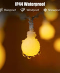 Close-up of Battery Operated Globe Fairy String Lights With Remote, 21Ft Long, 60 Warm White LEDs, Waterproof Twinkle Lights for decor