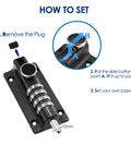 How to set Tough As Nails Four Digit Combination Sliding Bolt Lock For Outdoor Gate Shed And Garage, Weather Tight Zinc Alloy Padlatch.