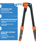 PEX Expansion Tool Kit With Auto Rotate Expander For One Half Inch Tubing Fits Uponor Wirsbo ProPEX Sleeves