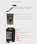 Diagram showing wiring procedure for 15W 110V Single Phase Geared Motor With Speed Controller 0 to 450 RPM Variable Speed High Torque Reducer.