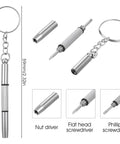 Eyeglass Repair Kit With 6 Pairs Silicone Grips Hinge Rings And Temple Tighteners Plus 3 In 1 Screwdriver For Glass Frames