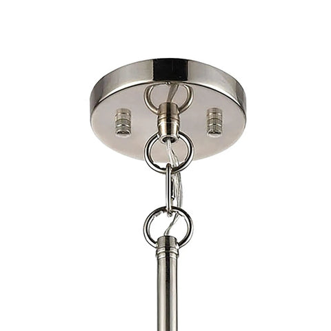 Boudreaux 26 Inch Wide Slick Three Light Chandelier With Polished Nickel Finish, Frosted Glass, Adjustable Height Up To 46 Inches