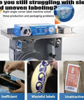 High Speed Semi Automatic Right Angle Corner Labeling Machine, Digital Plc Touch Screen Operated, 20 To 50 Mm Label Width Range, applies labels efficiently.