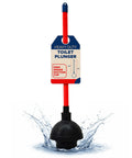 Heavy Duty Toilet Plunger For Bathrooms And Kitchens With Industrial Strength Suction Cup Flange Plunger Red Handle on water splash