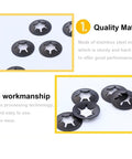 235 Piece Black Starlock Internal Tooth Lock Washers Set In 8 Sizes M2 M3 M4 M5 M6 M8 M10 M12, 65Mn Steel displayed